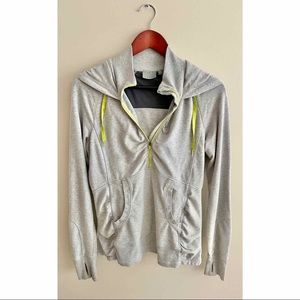 Athleta Half Zip Hooded Jacket with Thumbholes